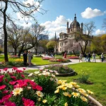 Le parc de la Tête d'Or en fleurs, ambiance printanière à Lyon.