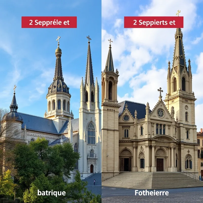 Illustration : Confronter les styles gothiques et byzantins pour dissiper le mythe d'une architecture homogène entre place et colline